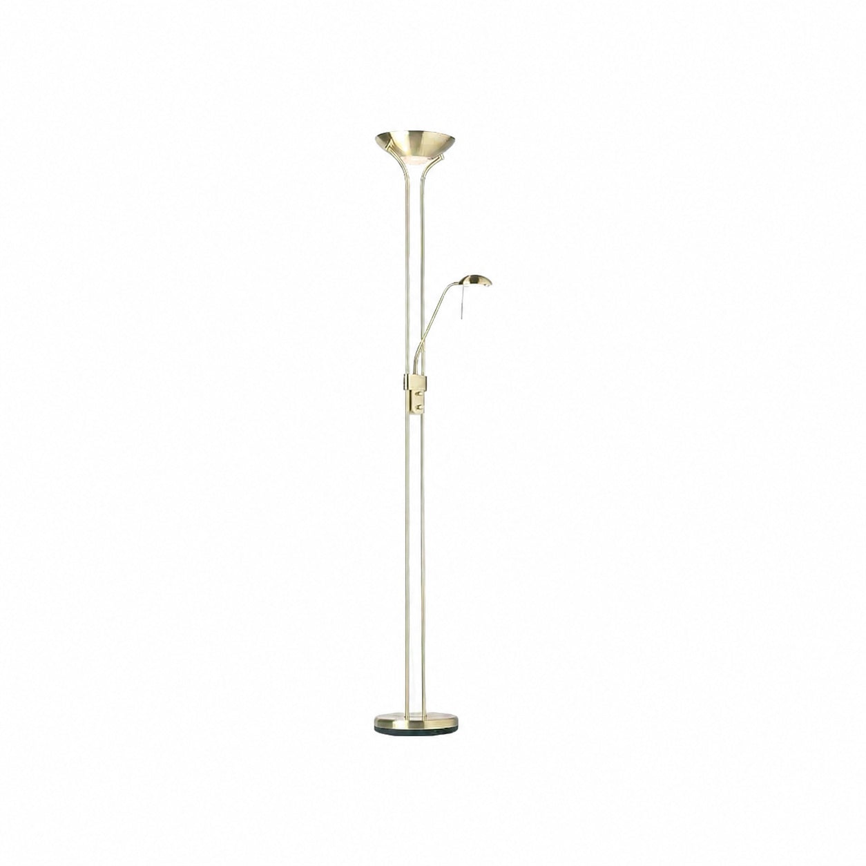 Linexis Art Deco Metal & Opal Glass Floor Lamp – Dual-Light Design for Modern Interiors