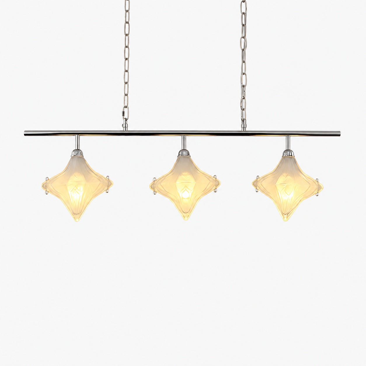 Art Deco Star Linear Pendant Light - Elegant Lighting for Kitchen Island  - Astris Cassiopeia