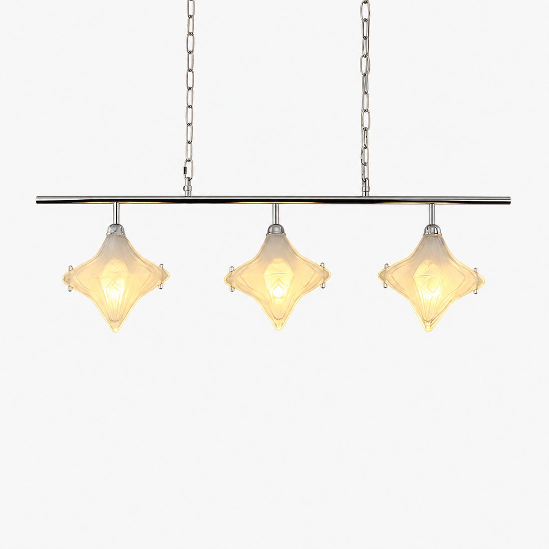 Art Deco Star Linear Pendant Light - Elegant Lighting for Kitchen Island  - Astris Cassiopeia