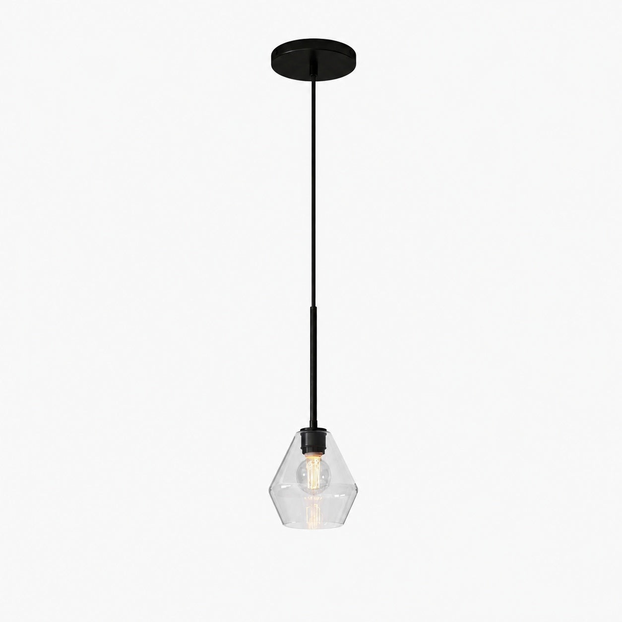 Merin Transparent Glass Sculpture Geometric Chandelier