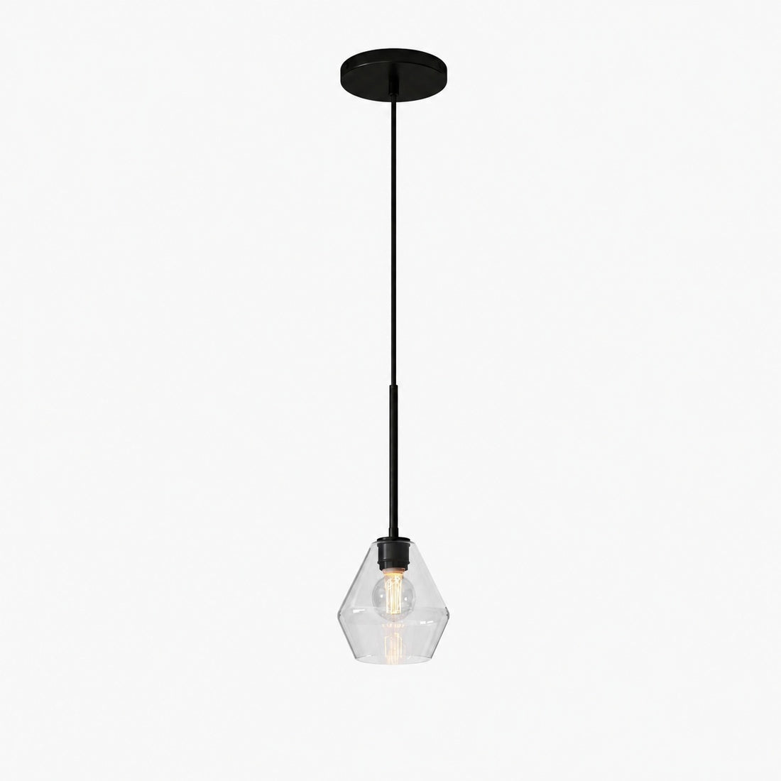 Merin Transparent Glass Sculpture Geometric Chandelier