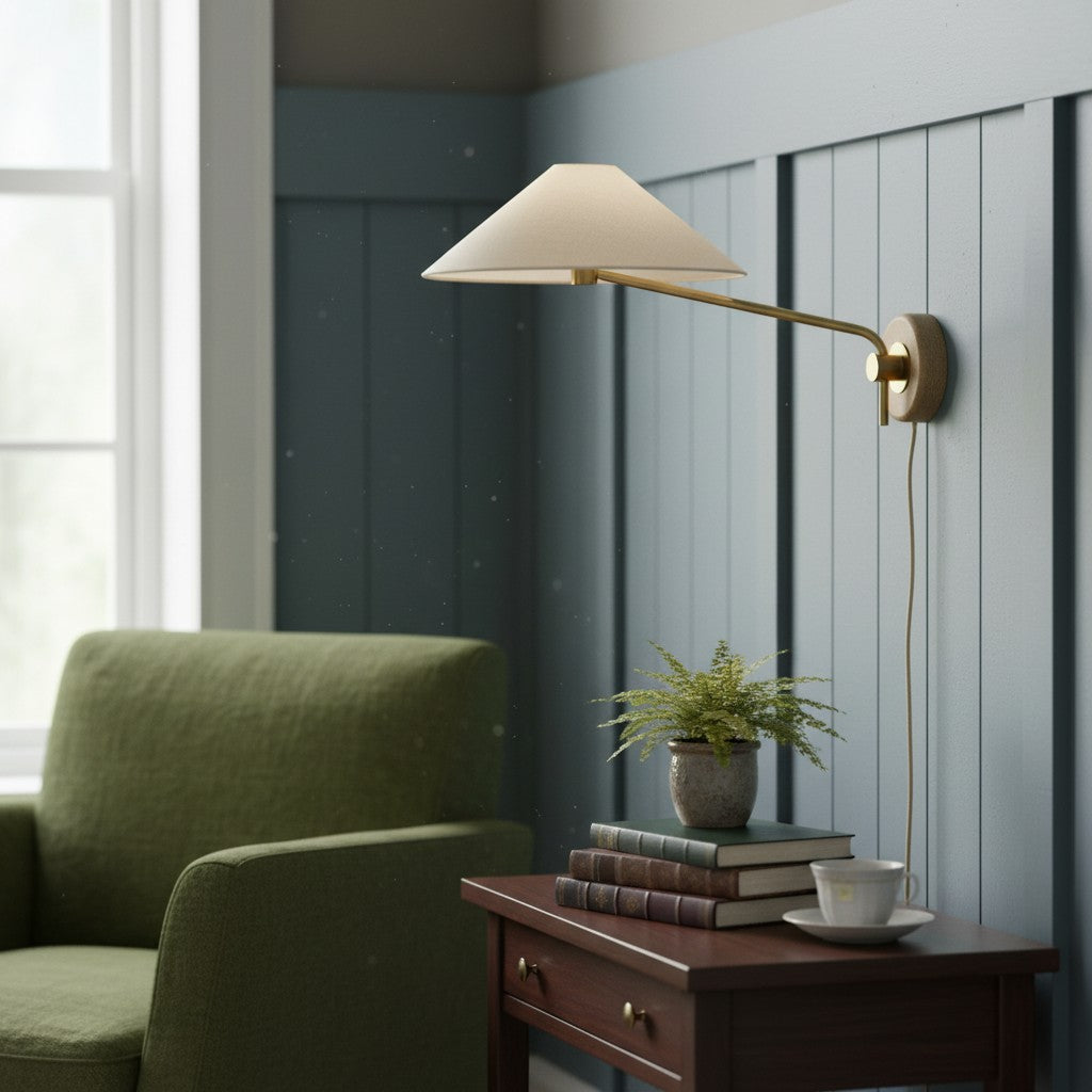 Ivoryne Pivoting Tapered Shade Light - Suitable for Modern Reading Corners