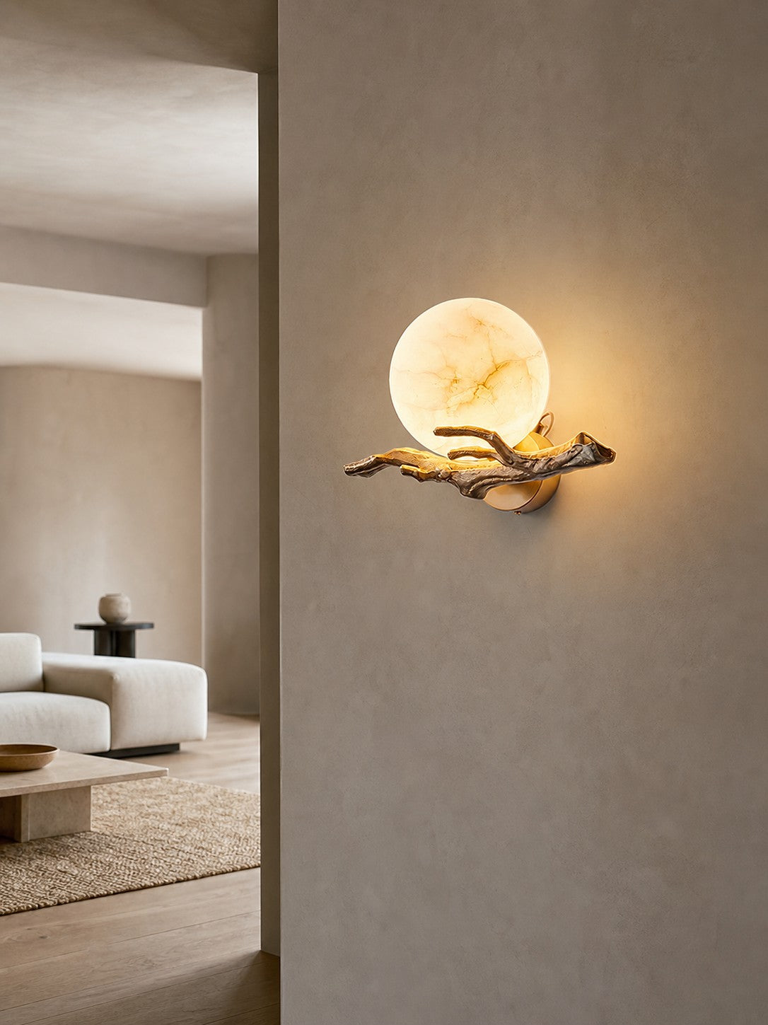 Retro Twigs Alabaster Wall Lamp