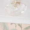 Lightail Flush Mount Ceiling Light - Iridescent Glass with Brass Base