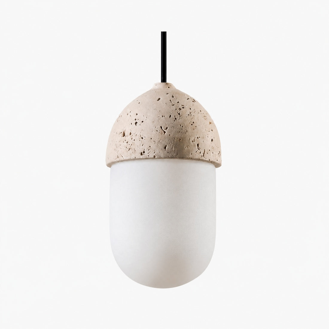 Orbaltis Modern Orb Cluster Pendant - Natural Stone and Glass Hanging Lamp for Living or Kitchen