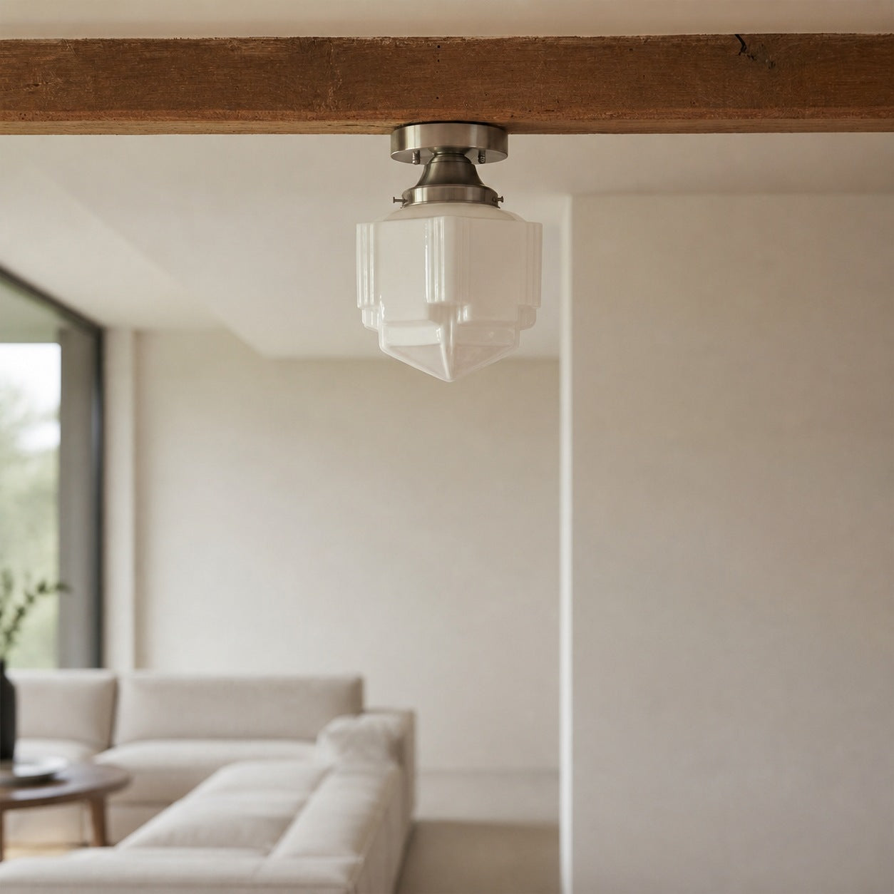 Geotower Glass Art Deco Ceiling Light - Glass Fixture - Elegant Home Lighting
