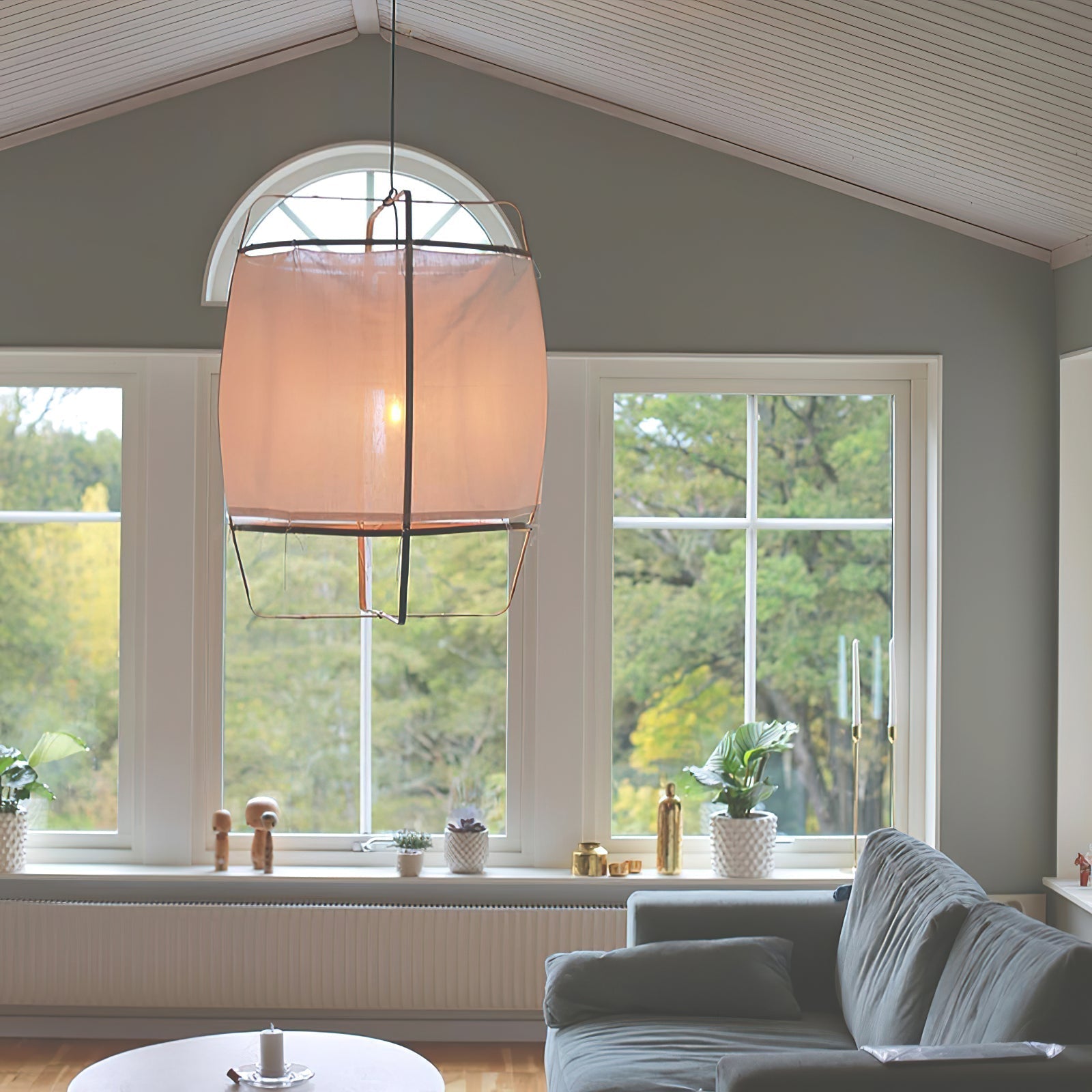 Straight Hollow Tulle Pendant Lighting