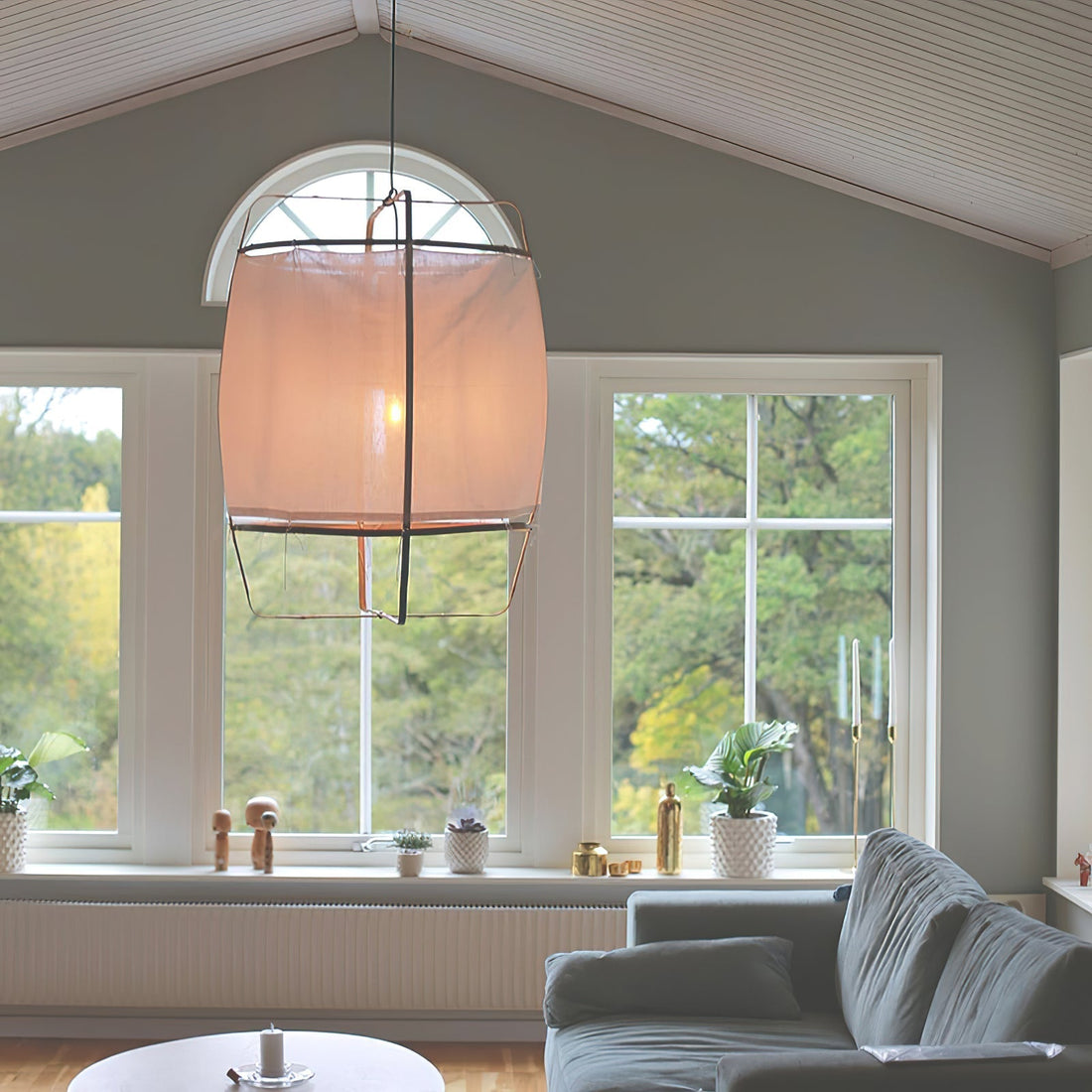 Straight Hollow Tulle Pendant Lighting