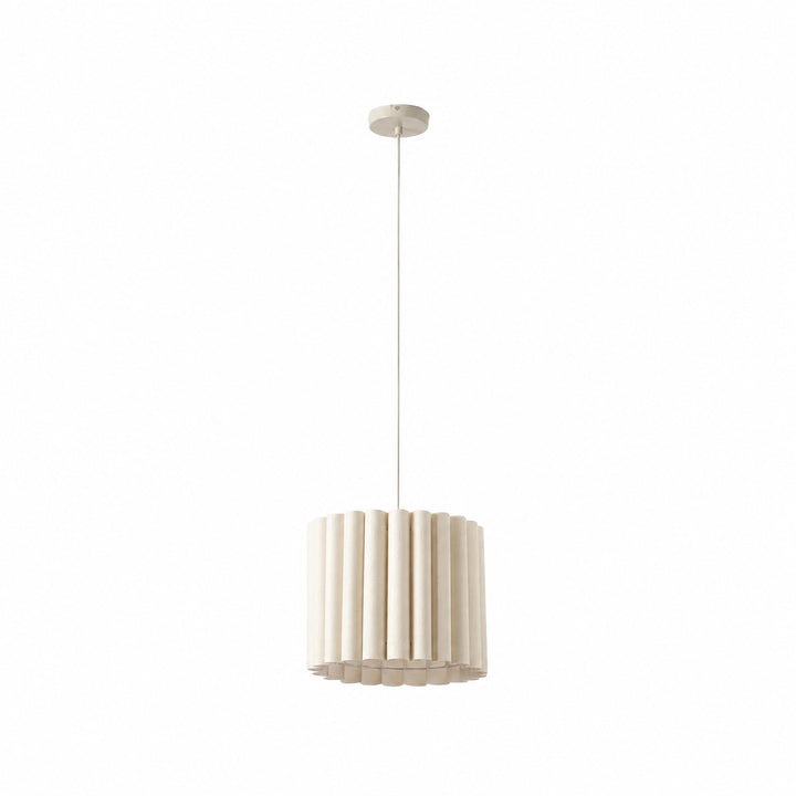 Velura Pendant Lamp - Beige Linen Shade for Dining and Living