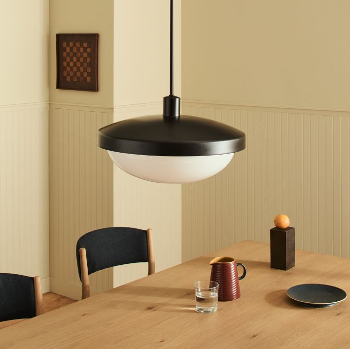 Rolvona Globe Pendant Light - Modern Oval Shade Hanging Lamp