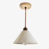 Natural handmade paper pendant lamp full product view