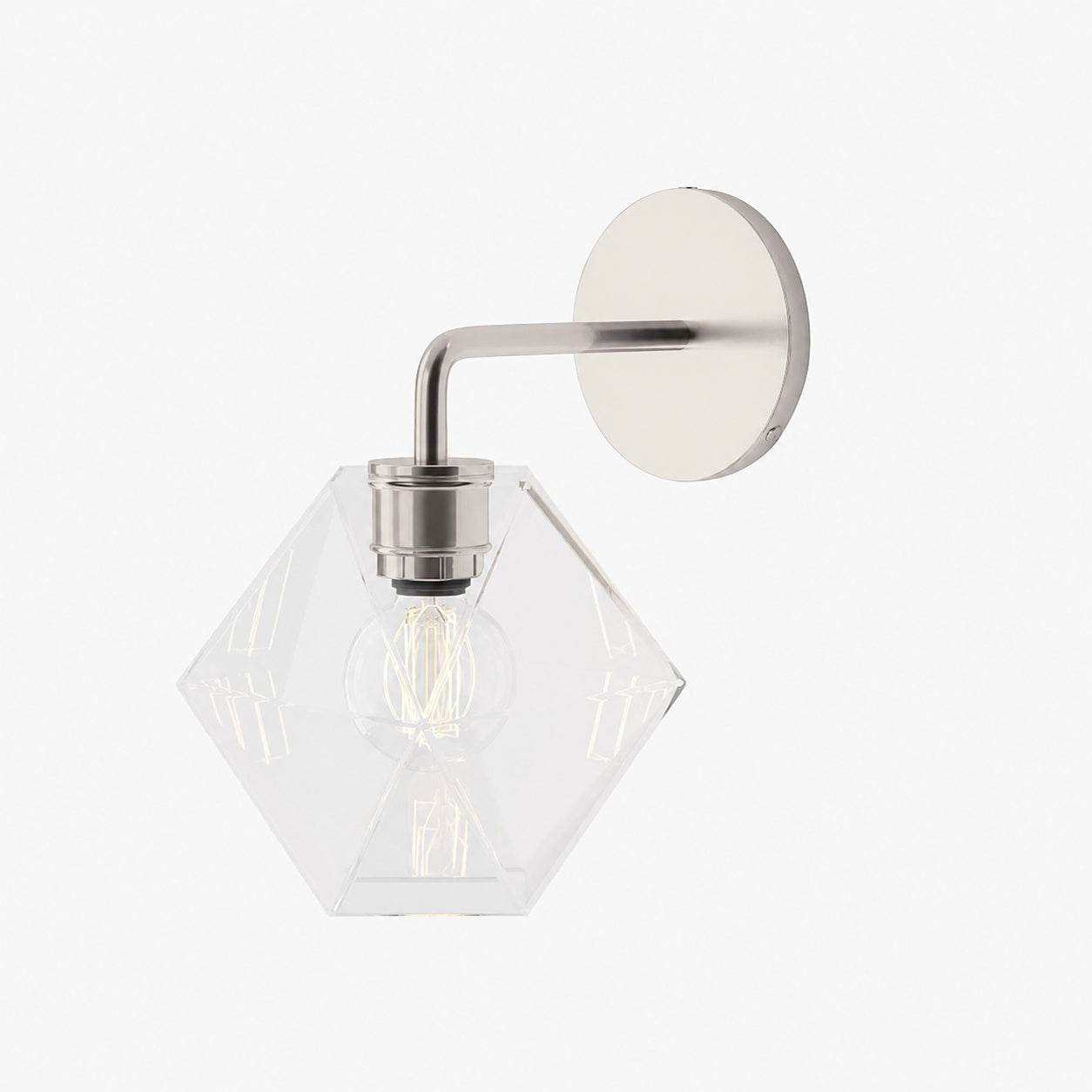 Talvior Geometric Modern Bathroom Sconce - Faceted Shade Light in Luxe Finishes