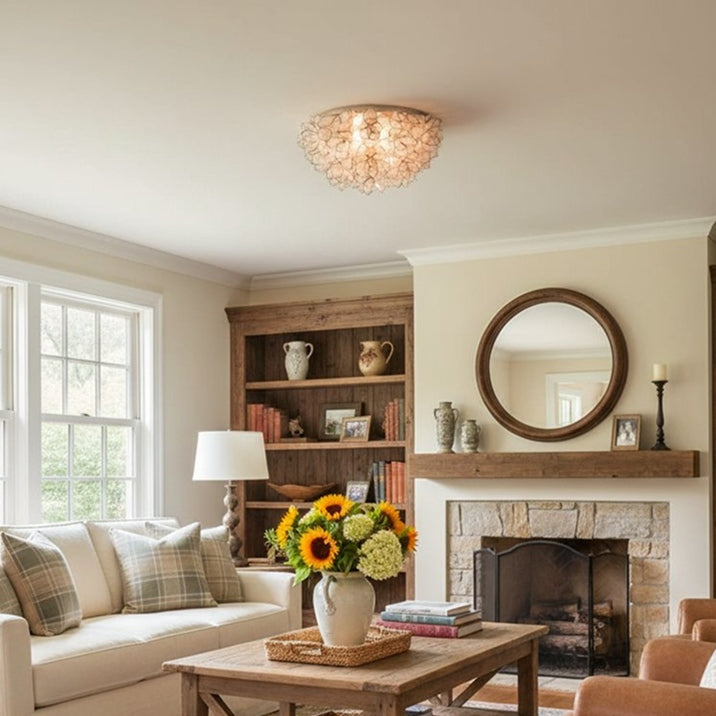 Florina Petal Flush Mount Light – Decorative Shell Petal Ceiling Fixture