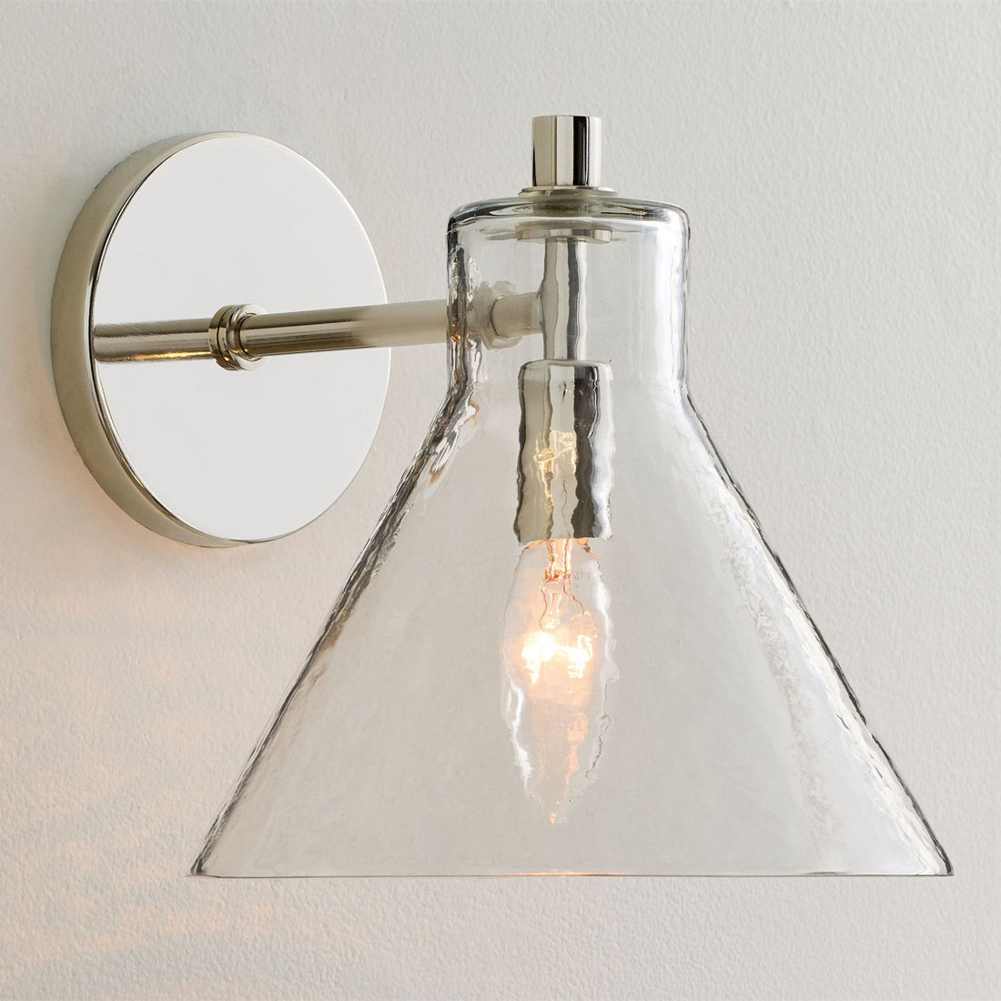 Glavira Recycled Glass Double Sconce - Indoor Brass Wall Lighting