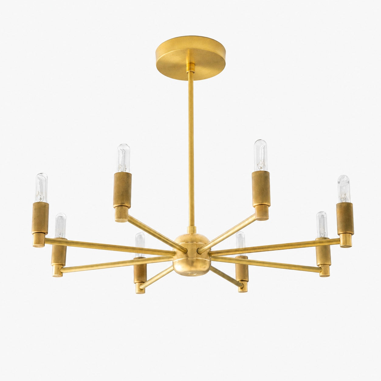 Mobilux Line Modern Chandelier - 8 Arm Mid Century Hanging Light