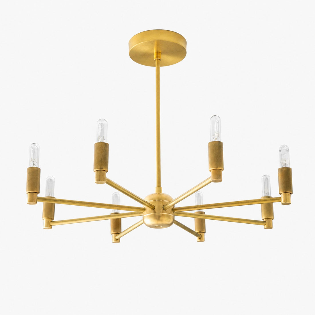 Mobilux Line Modern Chandelier - 8 Arm Mid Century Hanging Light