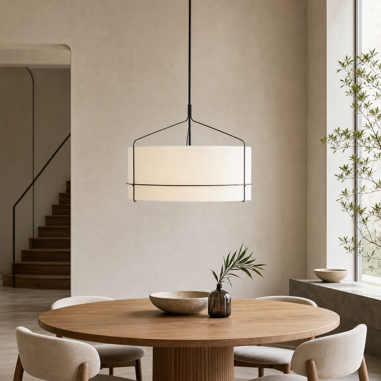 Horelia Pendant - Industrial Ceiling Light with Dark Bronze Metal