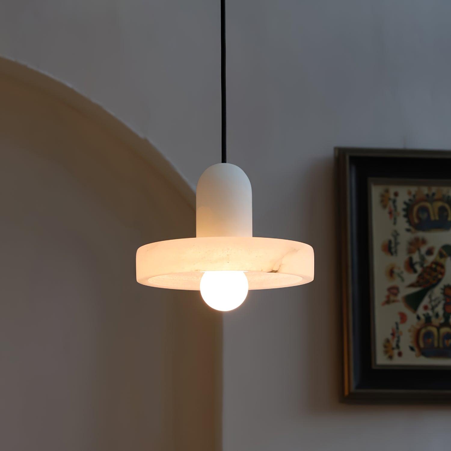 Elegant Creative White Alabaster Pendant Light