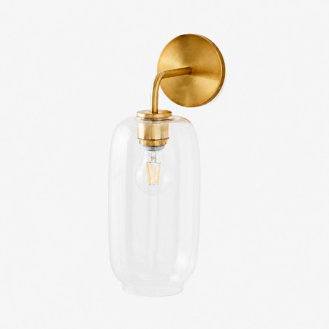 Lumivelle Pebble Sconce - Stylish Wall Light - Glass & Metal, Energy Efficient