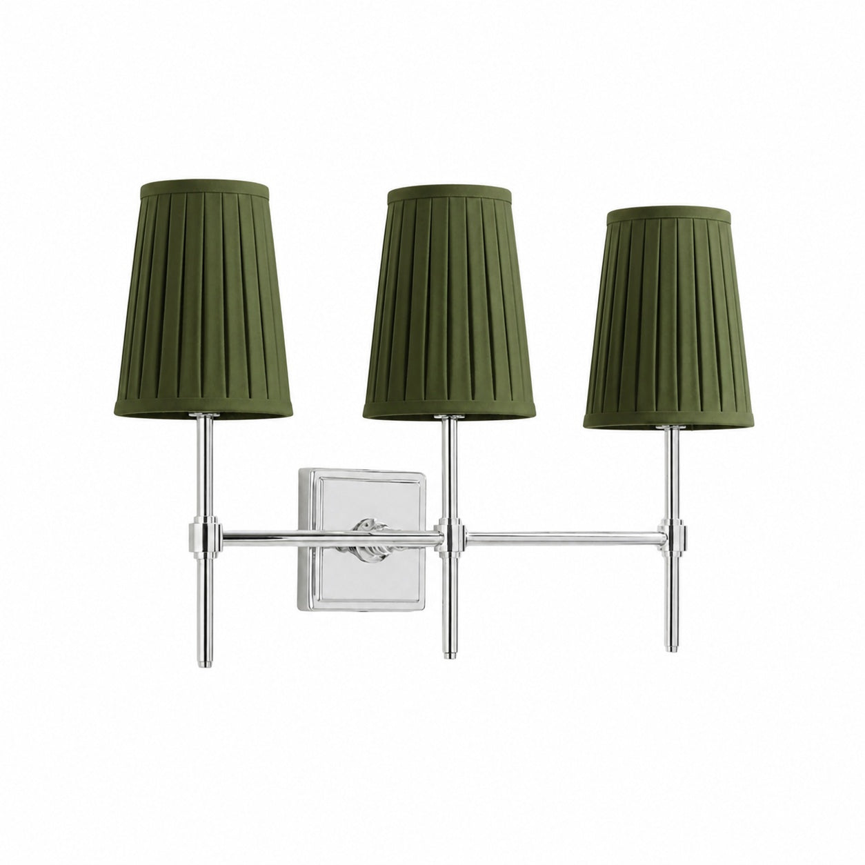 Derlina White Linen Shades Wall Lamp – Retro Metal Multi-Head Lighting Fixture