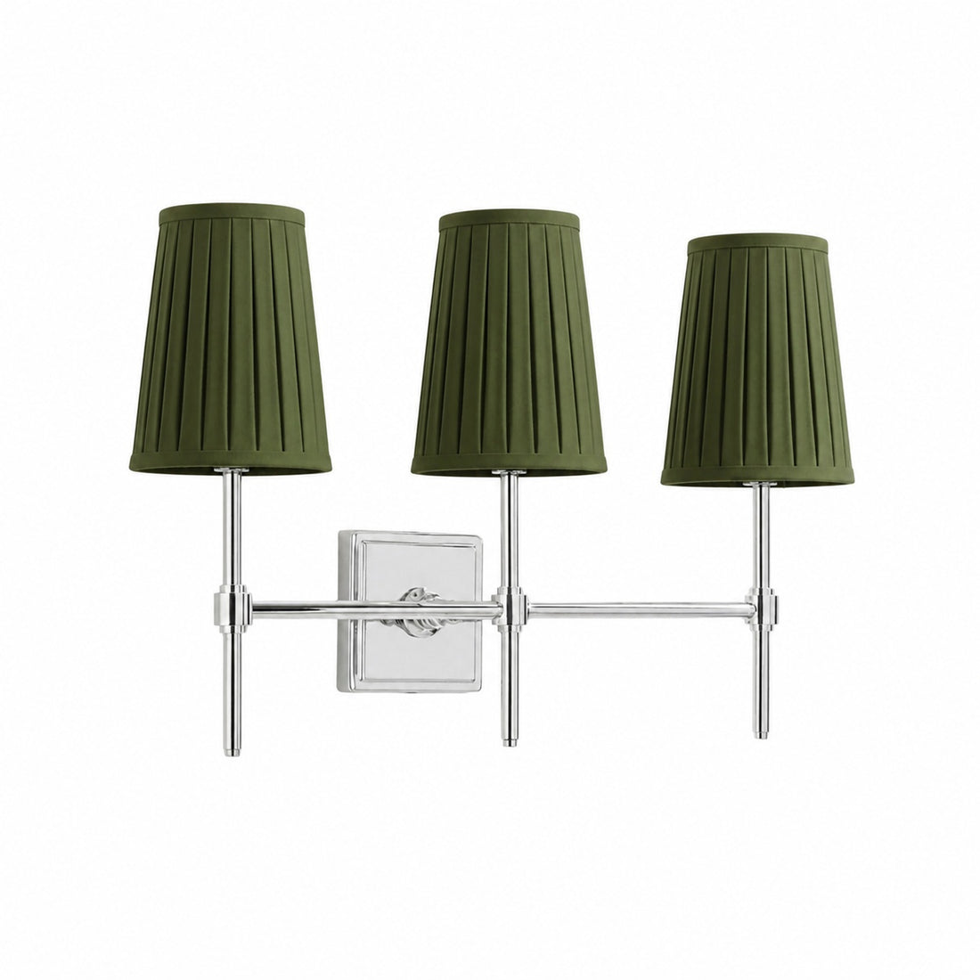 Derlina White Linen Shades Wall Lamp – Retro Metal Multi-Head Lighting Fixture