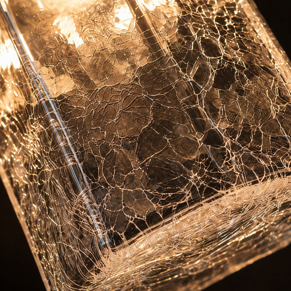 Japanese Vintage Crackle Glass Pendant Light