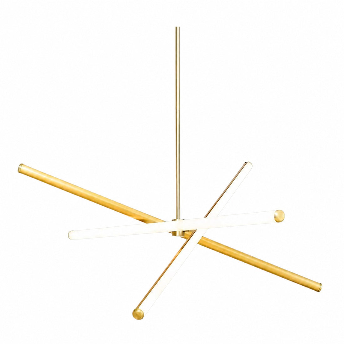 Voro Minimalist Chrome Light Rods - LED Semi-Flush Mount Ceiling Light