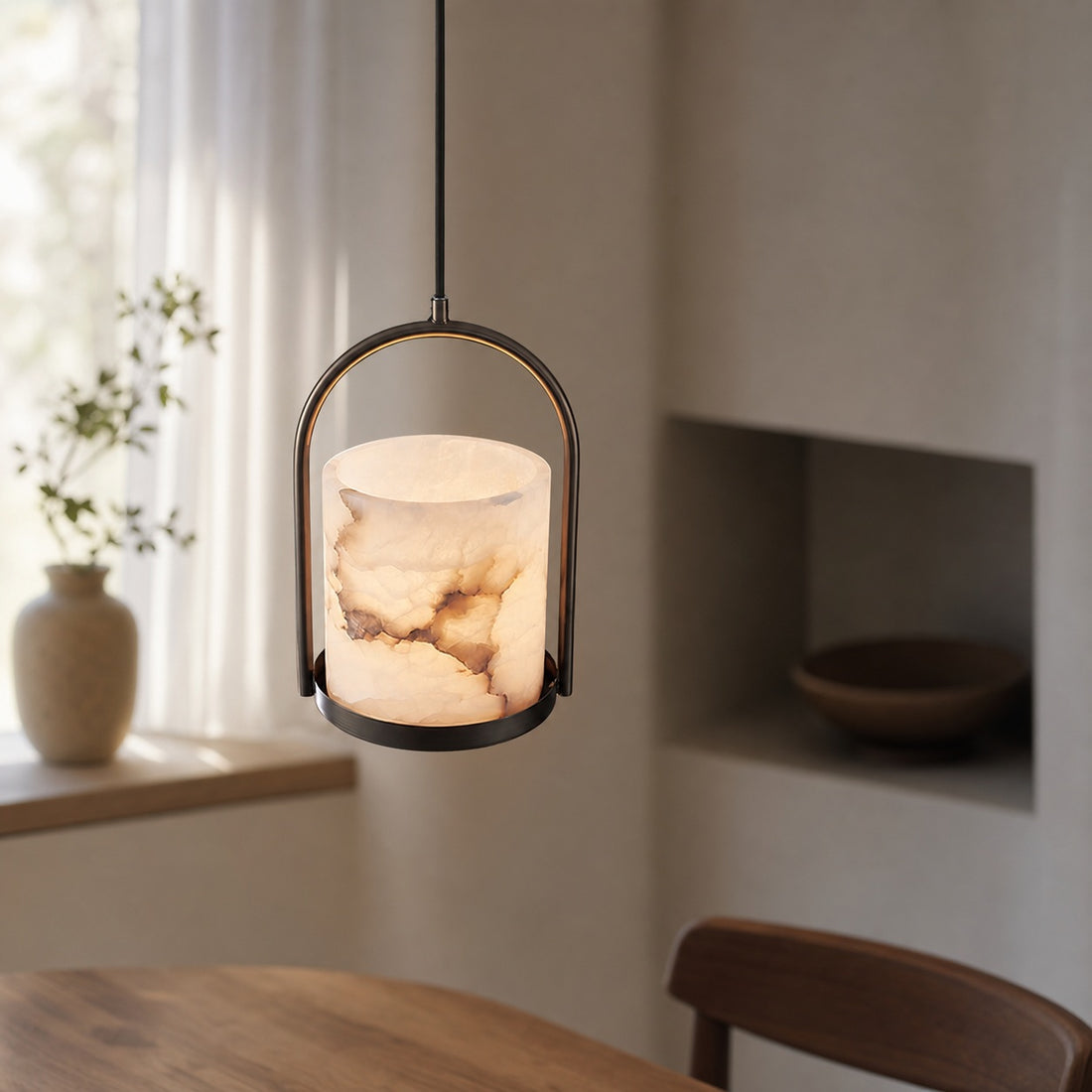 Cortland Alabaster Pendant Light