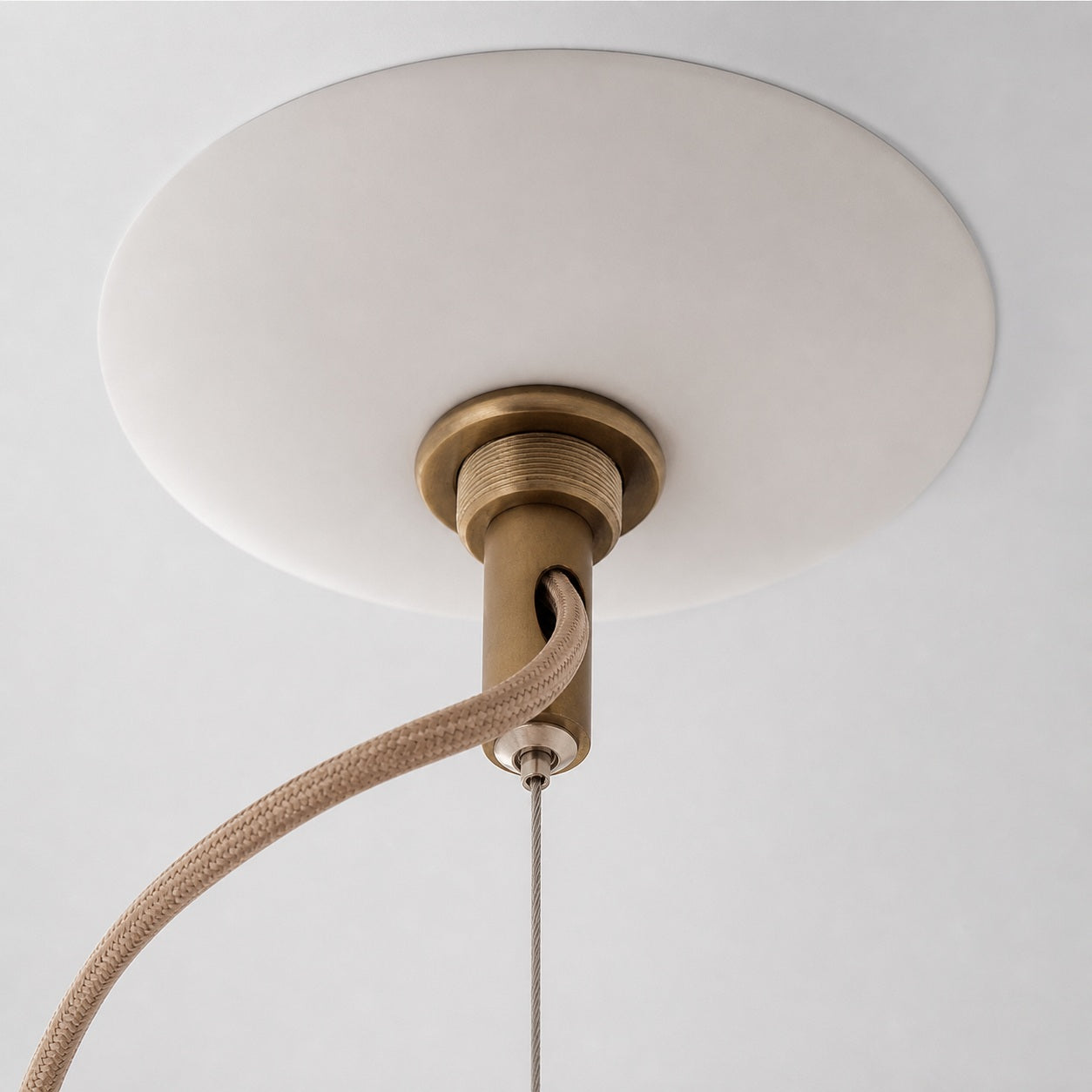 Alvian Adjustable Pendant Light with Linen Shade for Dining Room and Kitchen Island