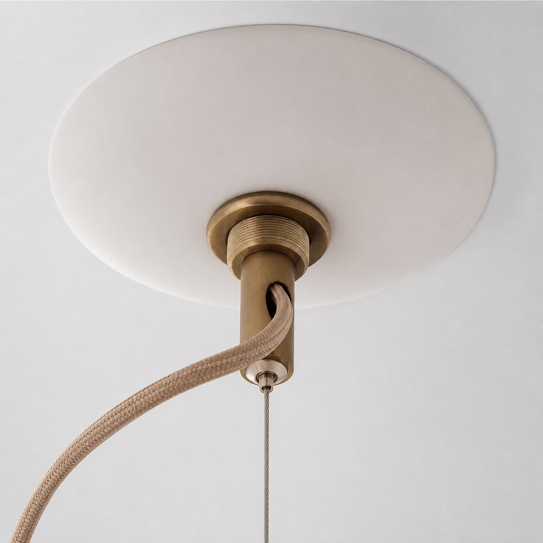 Alvian Adjustable Pendant Light with Linen Shade for Dining Room and Kitchen Island