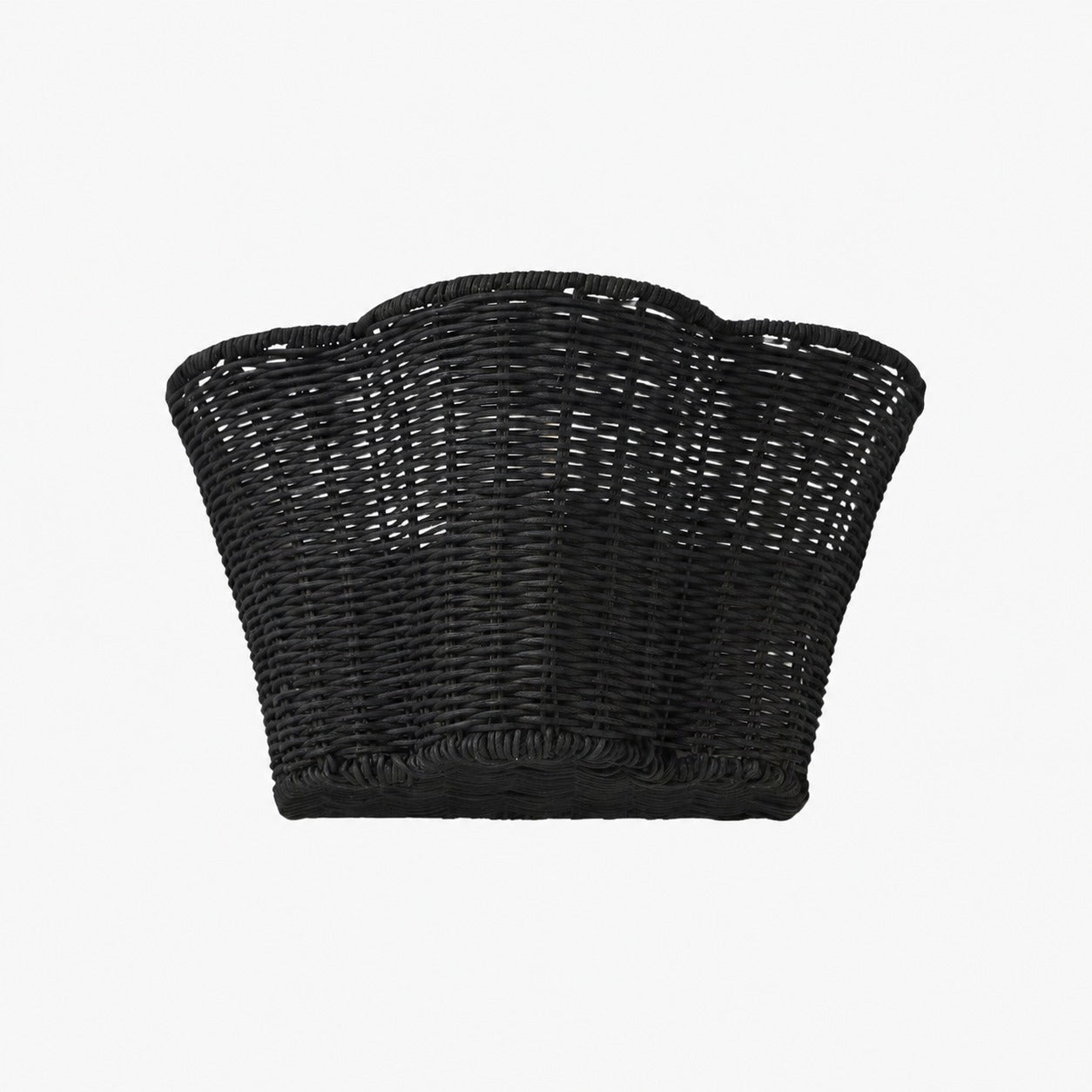 Wickara Woven Wall Sconce – Scalloped Basket Shade Wall Light for Bedroom