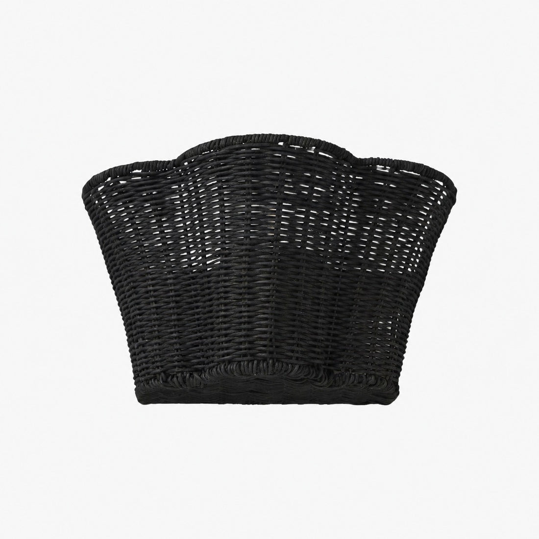 Wickara Woven Wall Sconce – Scalloped Basket Shade Wall Light for Bedroom