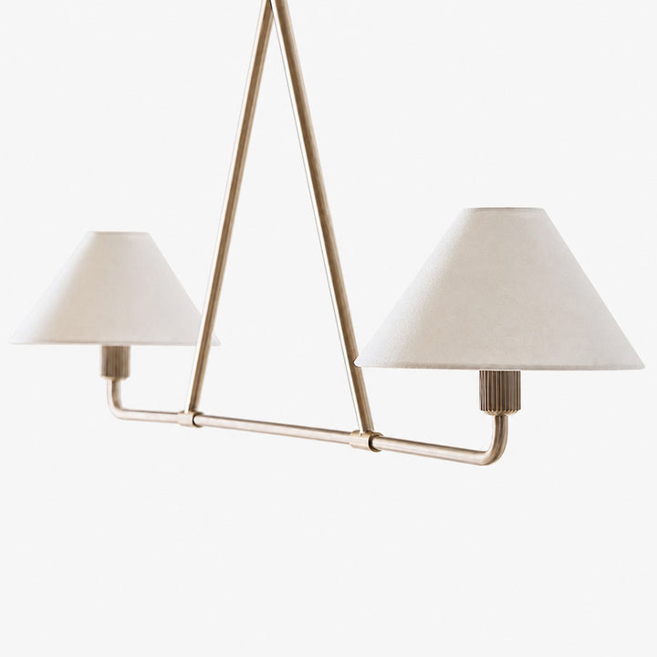 Diora Pendant Light -  Modern Metal Fixture with Linen Shades