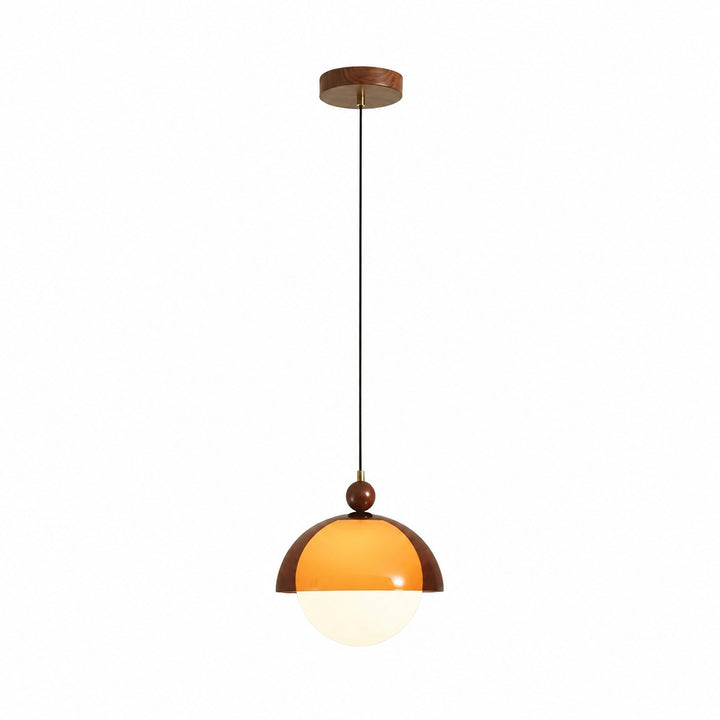 Afterglow Vintage Pendant - Hand-Blown Glass Shade Retro Pendant Lamp with Adjustable Cord for Dining Room