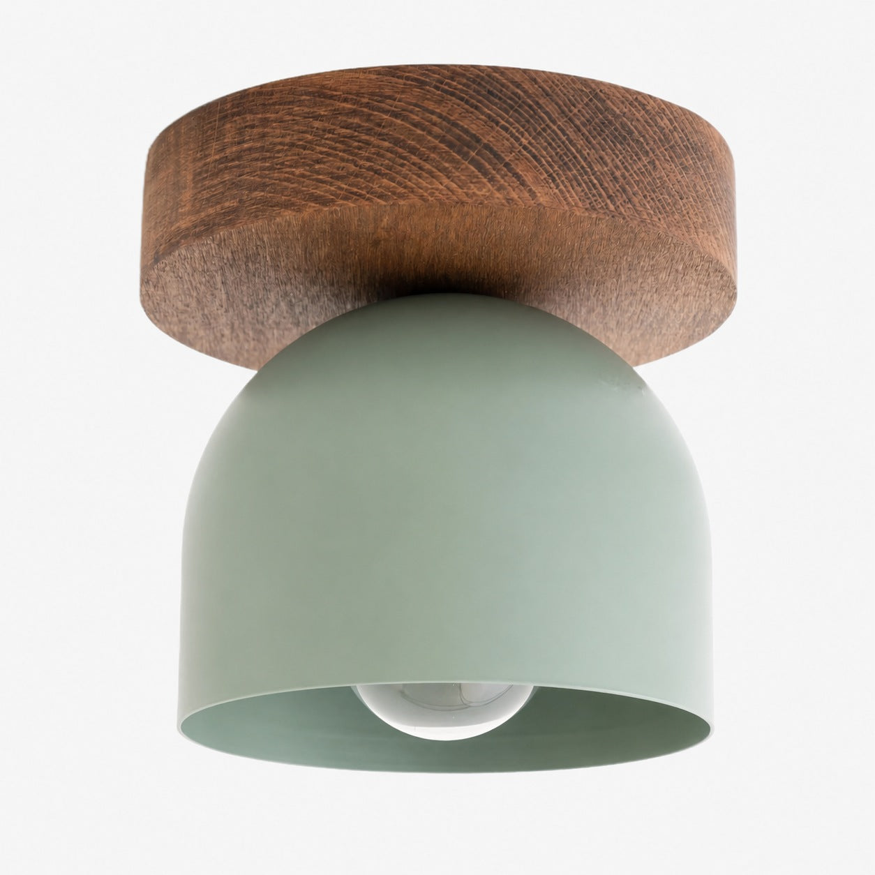 Metio Dome Modern Rustic Ceiling Light - Wooden and Metal Fusion