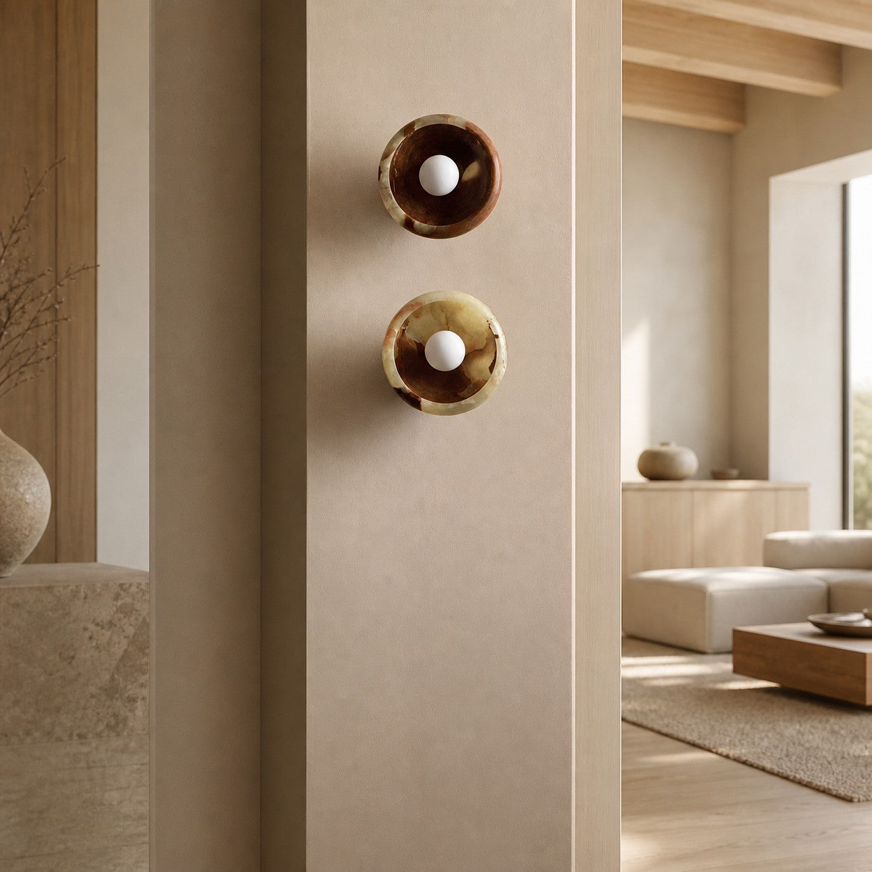 Piedra Marble Wall Lamp