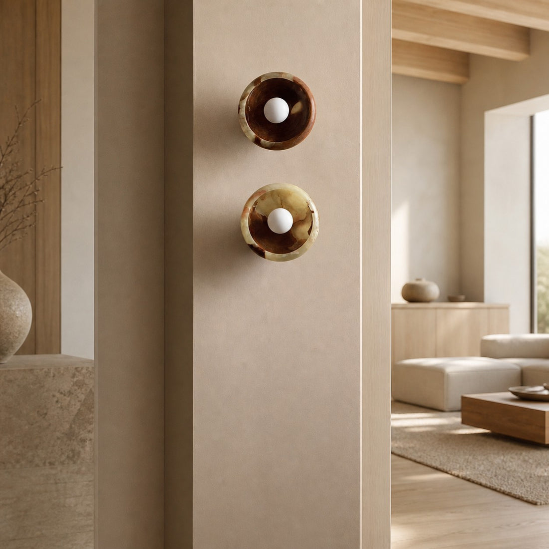 Piedra Marble Wall Lamp