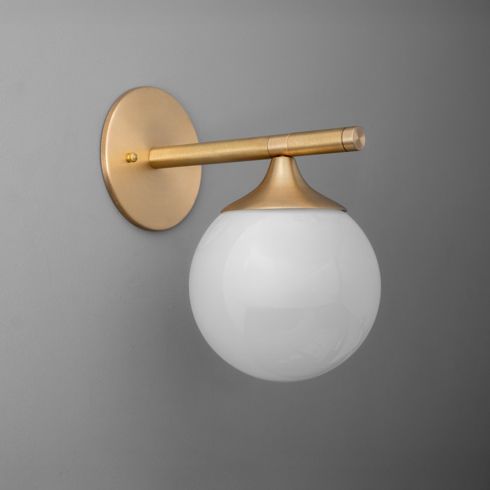 Glorica Glass Wall Sconce - Frosted Globe Light