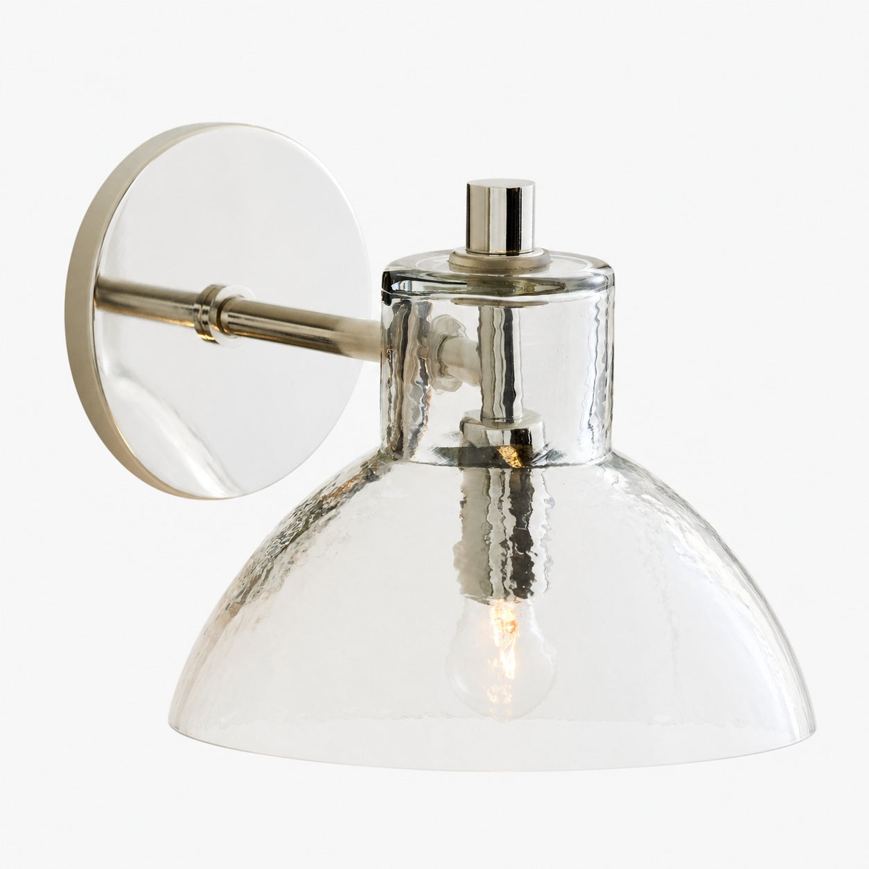 Glavira Recycled Glass Double Sconce - Indoor Brass Wall Lighting
