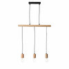 Virell Adjustable Linear Ceiling Light – 3‑Bulb Wooden and Metal Design for Kitchen Island or Office