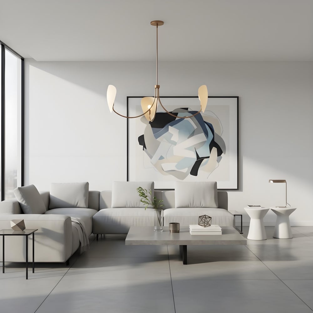 Shella Artistic Chandelier – Curved-arm Design for Dining rooms or Living Rooms