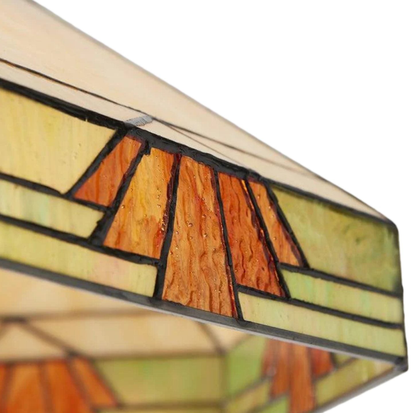 TF Nevada Vintage Stained Glass Pendant - Handcrafted Art Glass Lighting for Dining Areas