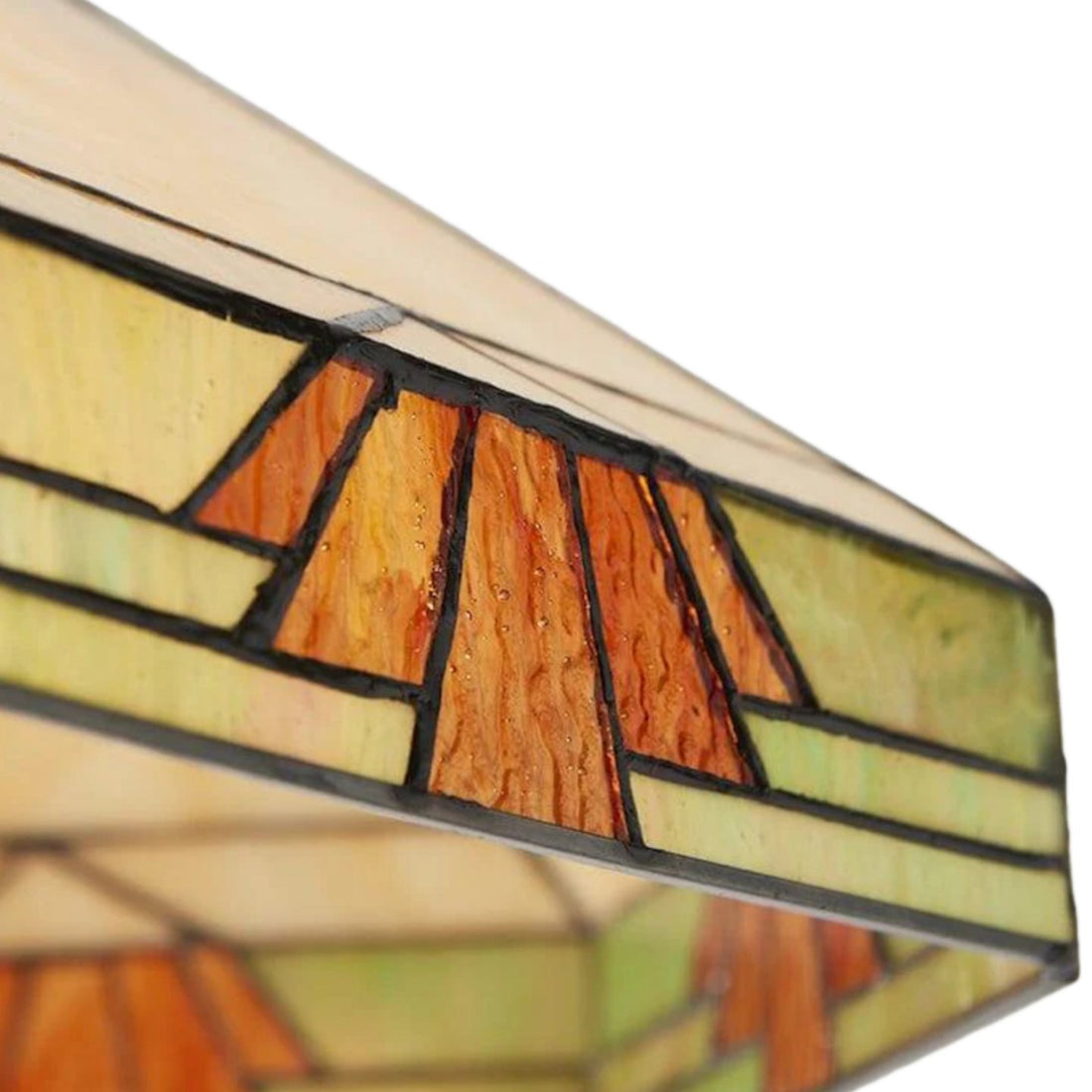 TF Nevada Vintage Stained Glass Pendant - Handcrafted Art Glass Lighting for Dining Areas