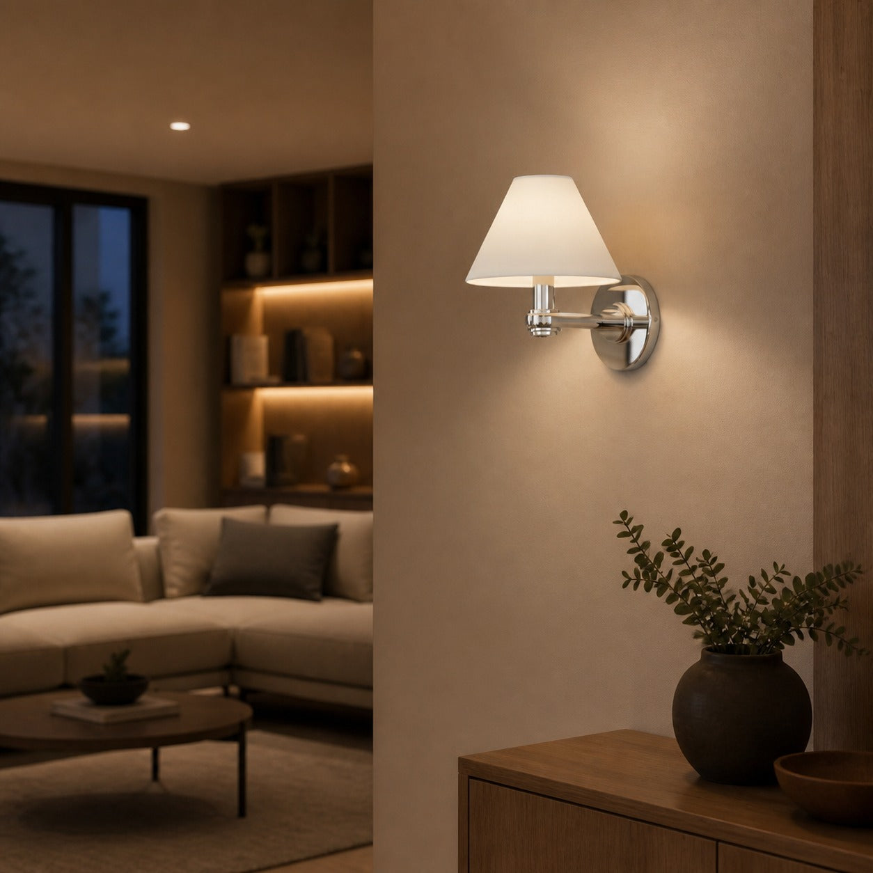 Roven Metal Wall Sconce – Sleek Metal Single or Triple Sconce for Vanity or Bathroom