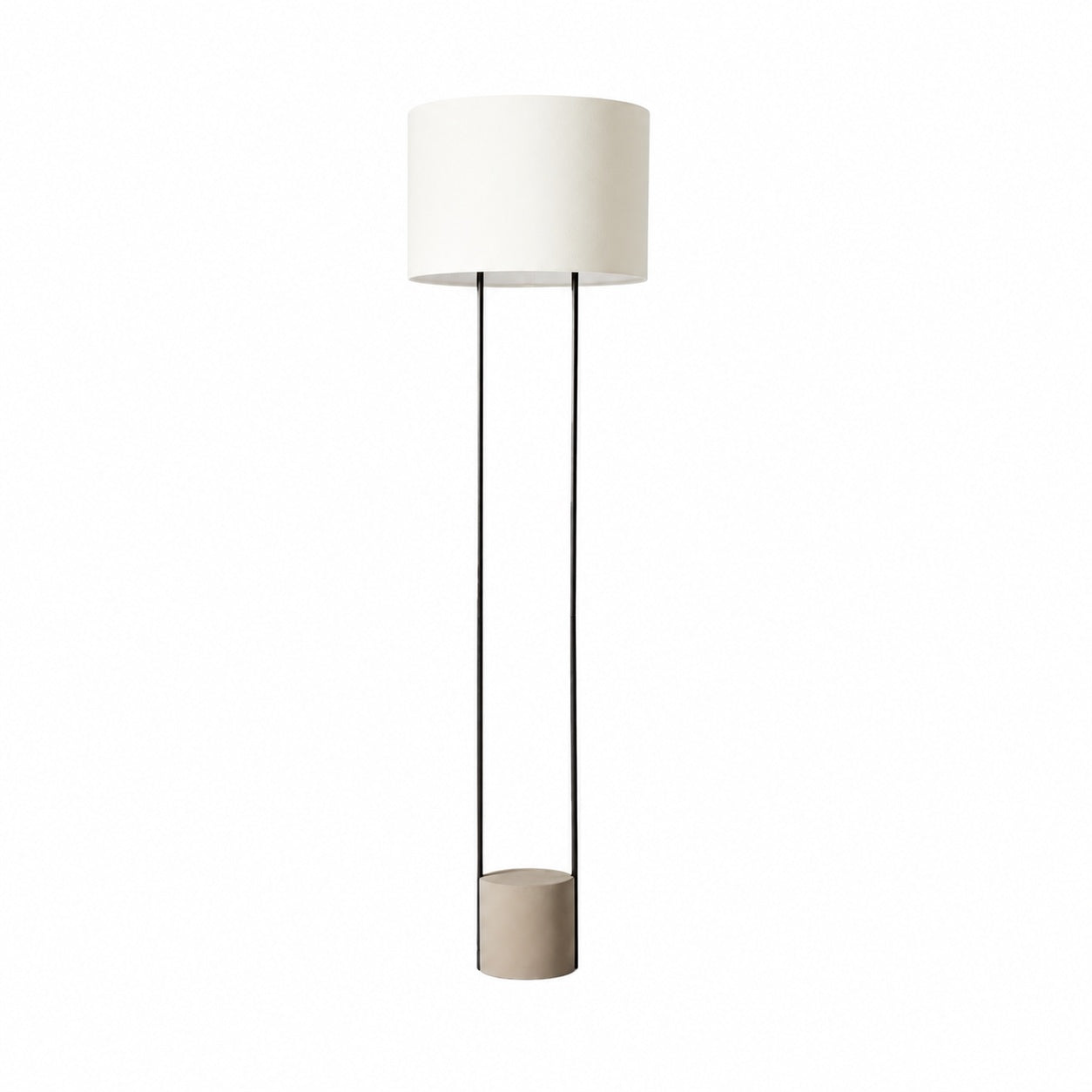 Luma Minimalist Industrial Table Lamp and Floor Lamp – Metal Frame with Soft Fabric Shade for Home and Office