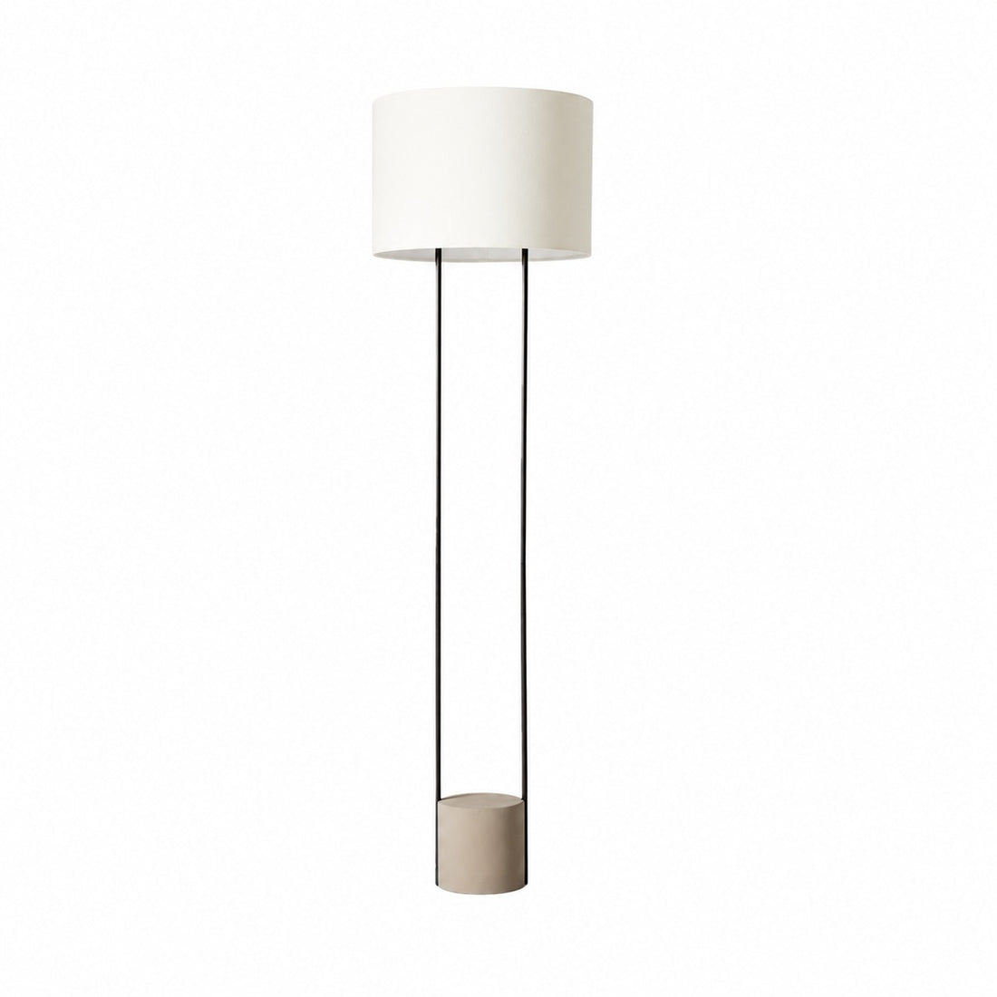 Luma Minimalist Industrial Table Lamp and Floor Lamp – Metal Frame with Soft Fabric Shade for Home and Office