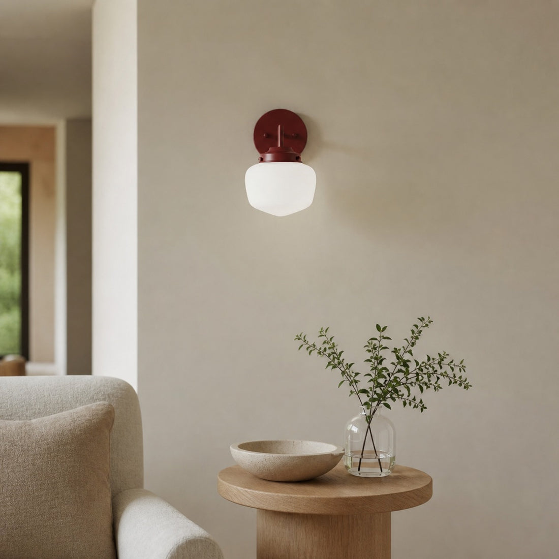 Opalume Glass Vanity Light - Vintage Inspired Bathroom Wall Lighting