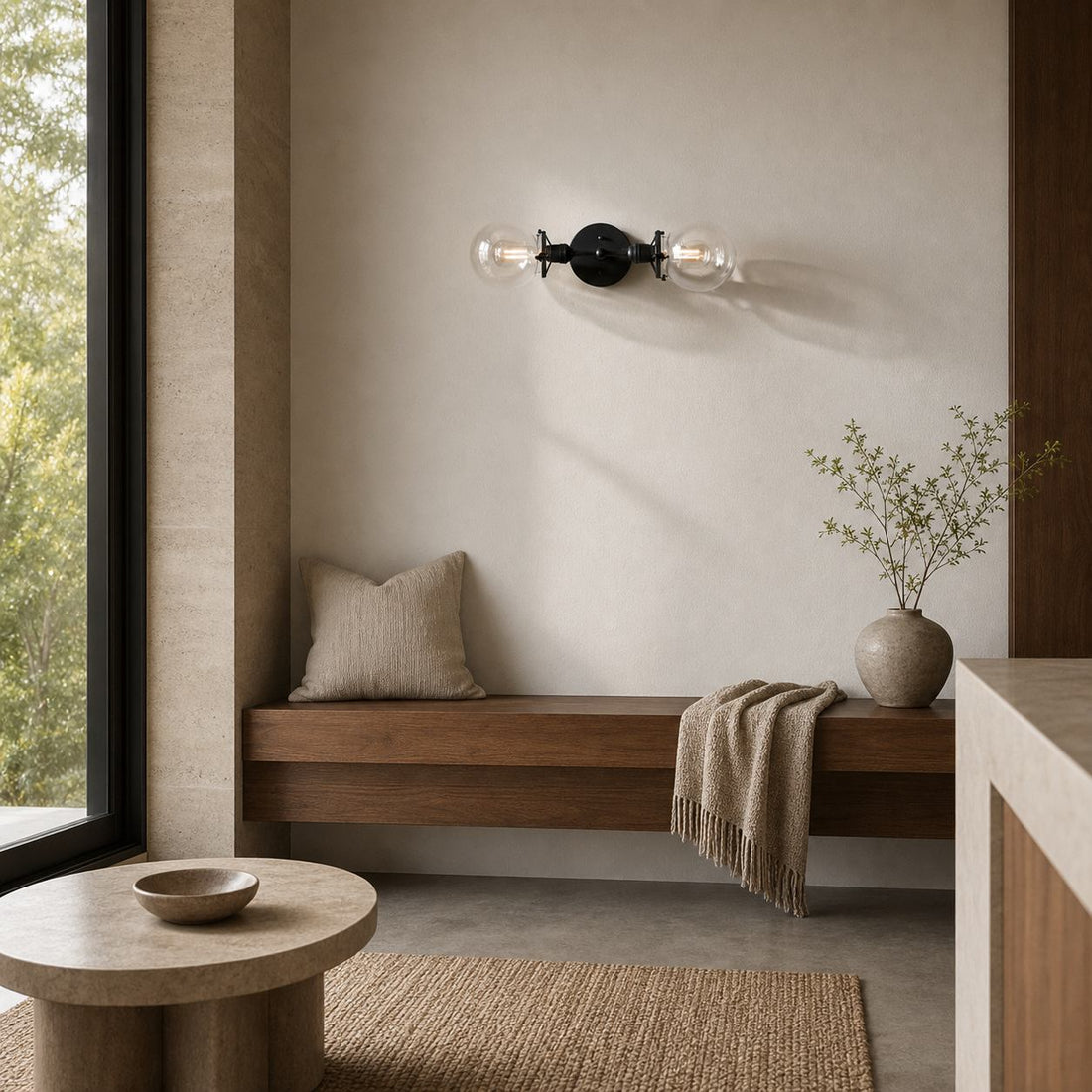 Lumio Globe Industrial Vanity Lighting- Modern Double Globe Wall Light