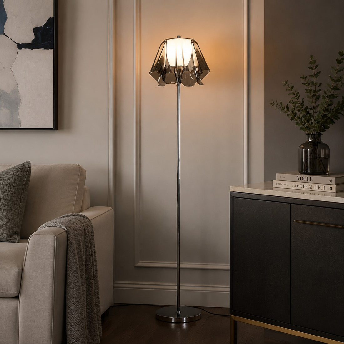 Bauhaus Acrylic Flower Floor Lamp for Living Rooms