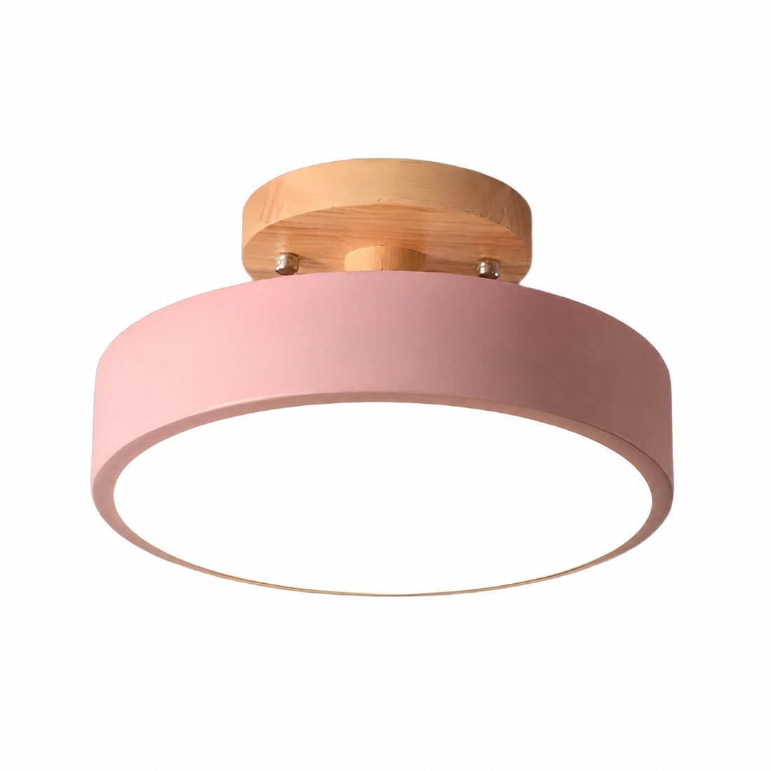 Macaroq Round Ceiling Light – Modern Wood and Acrylic for Bedroom